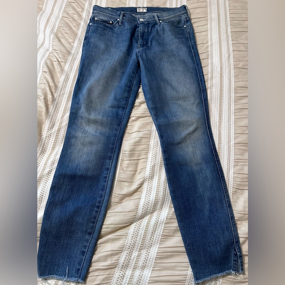 MOTHER Denim The Vamp Fray Womens Jeans. Crack the Whip Wash. Size 29